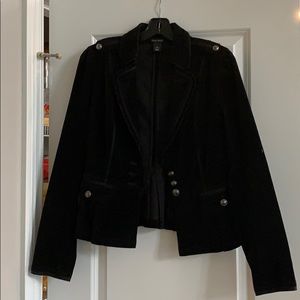 WHBM Black Velvet Blazer - size 8 - nearly new